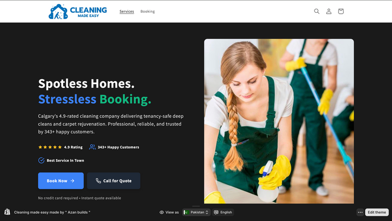 Cleaning Made Easy – Home Services Website