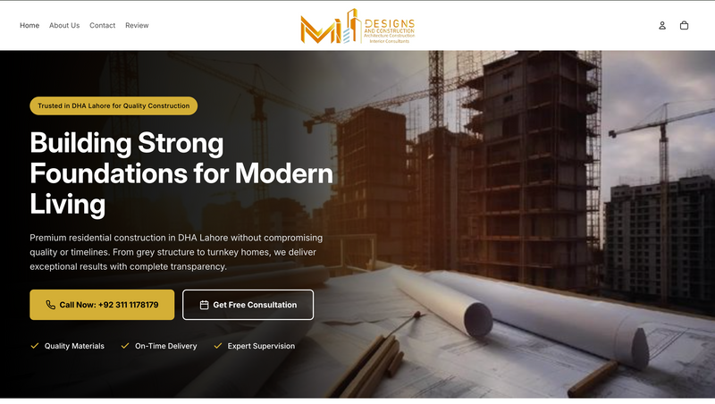 MI.Design & Construction – Real Estate Website