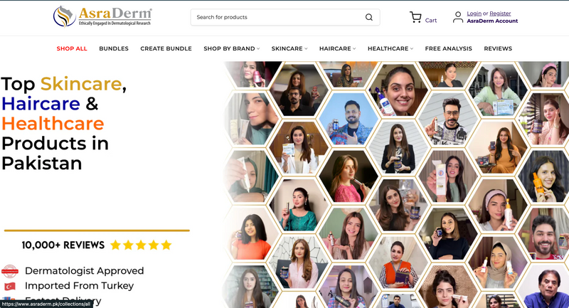 Asraderm – Website Development & SEO