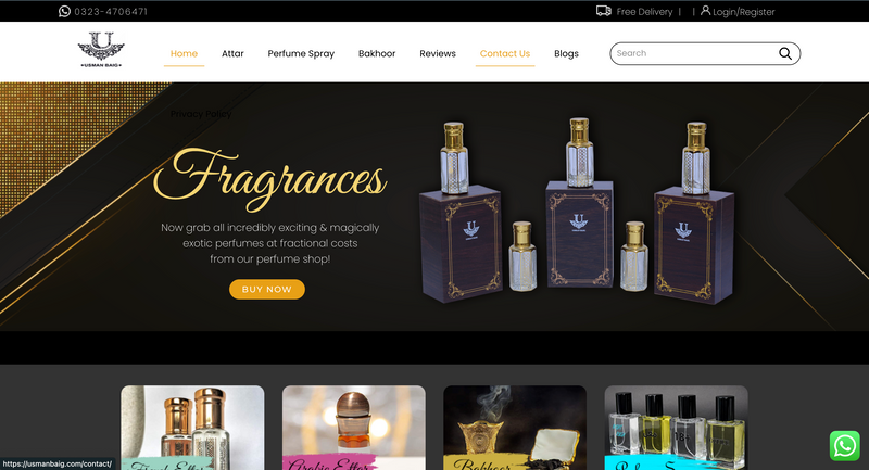 Usman Baig Fragrance – E-commerce Website